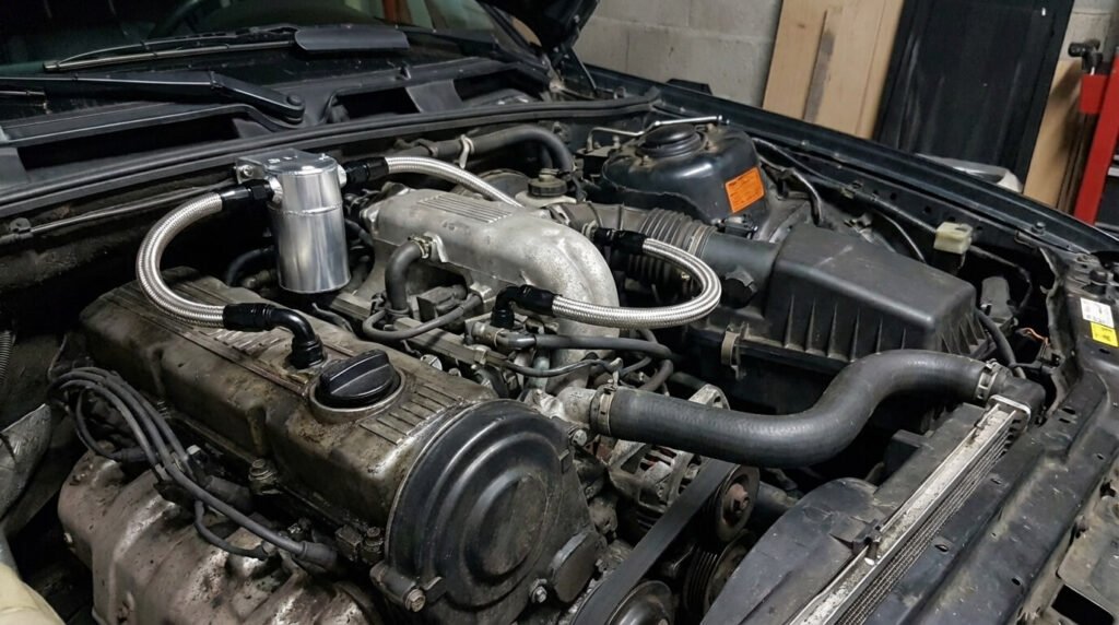 Installation propre d'un récupérateur d'huile (Oil Catch Can) en aluminium, l'alternative technique fiable pour gérer les vapeurs sans encrasser l'admission
