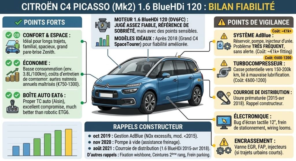 C4 Picasso BlueHDi 120 : fiabilité, pannes et avis d'achat 3