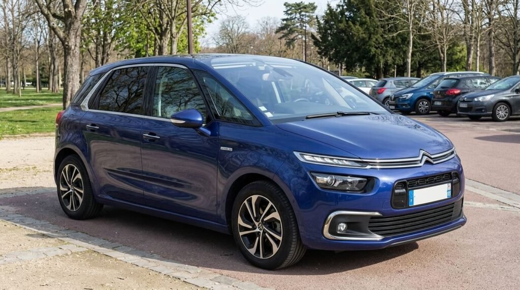 C4 Picasso BlueHDi 120 : fiabilité, pannes et avis d'achat 2 Un monospace Citroën C4 Picasso BlueHDi 120 stationné en extérieur.