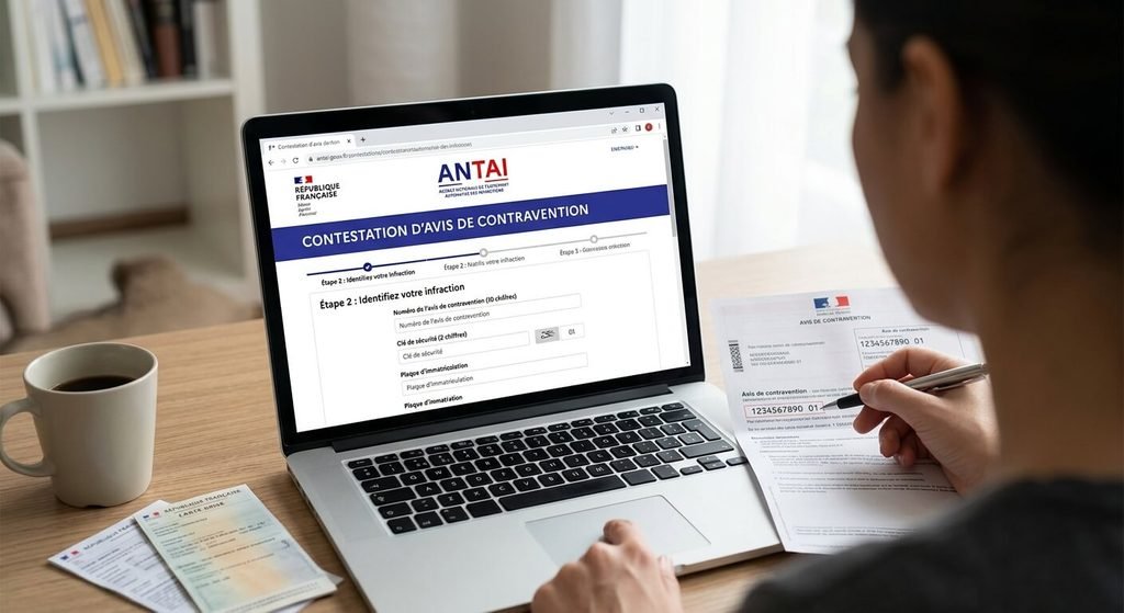 Adresse du lieu d'infraction fausse ou imprécise : contester un PV 4 Démarche de contestation d'amende routière en ligne sur le portail de l'ANTAI.