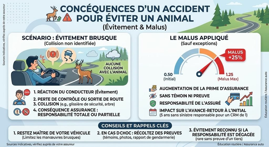 Accident pour éviter un animal : applique-t-on un malus d'assurance ? 3