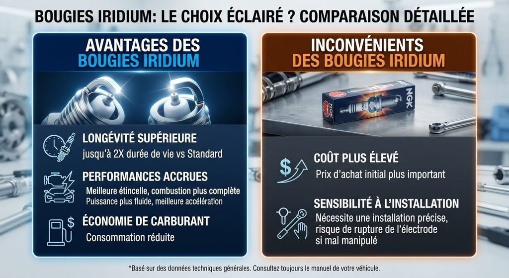 Bougies à l'iridium : avantages, inconvénients, durée de vie et comparatif 3