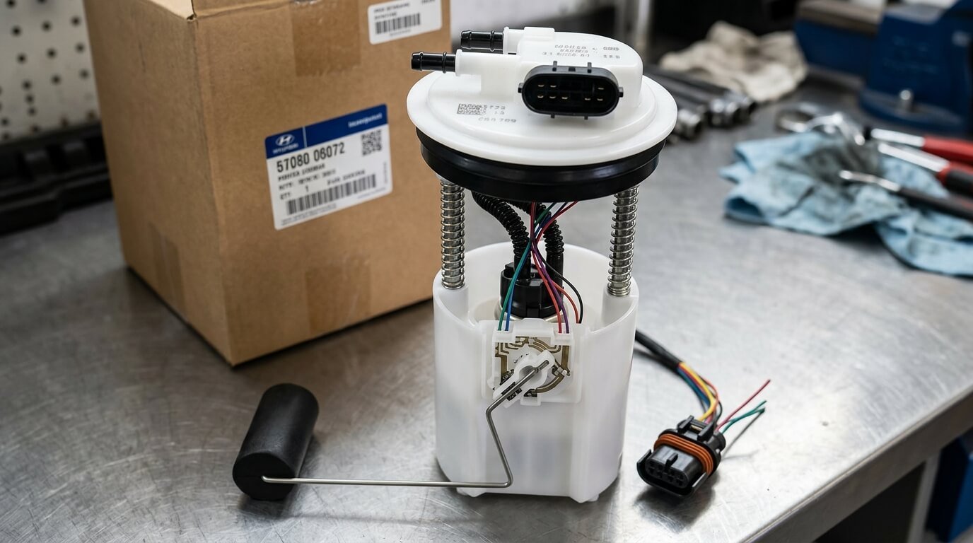 Module jauge et pompe de gavage de carburant d'origine avec connecteur électrique.