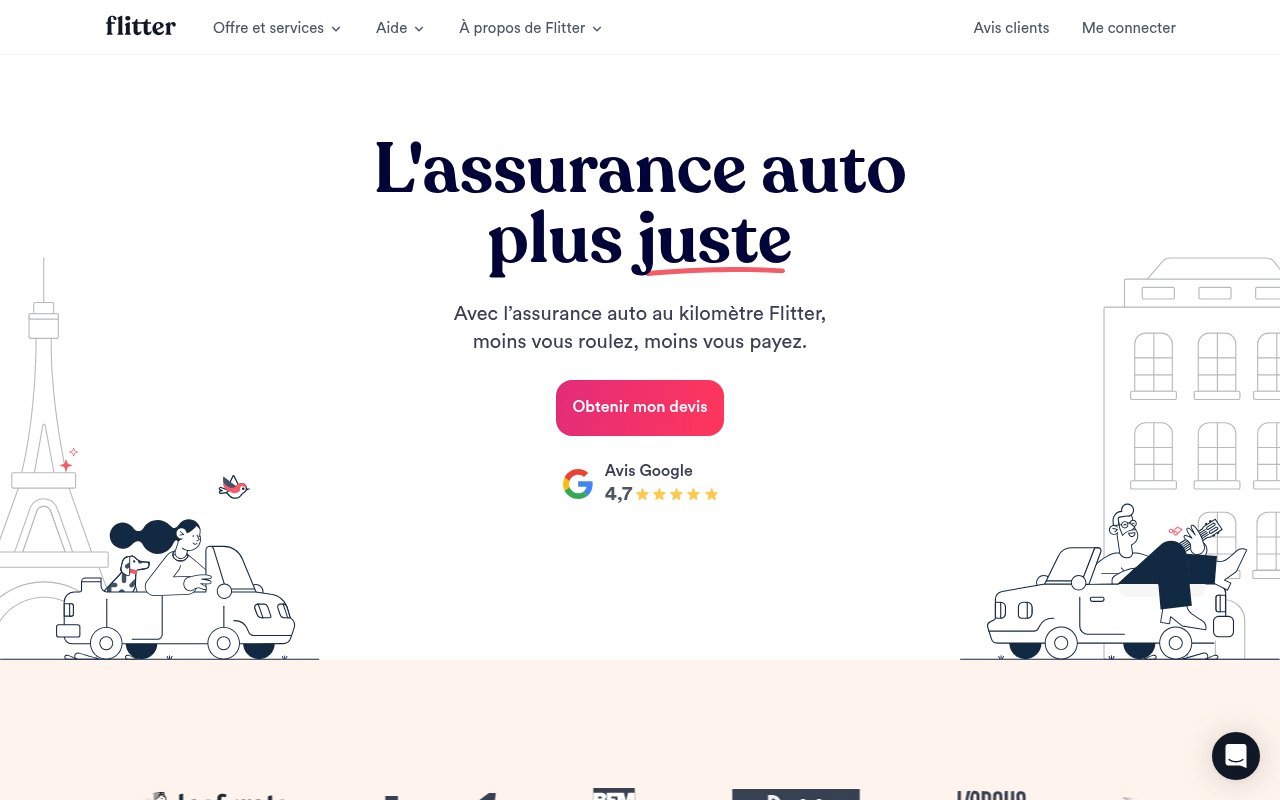 Assureurs traditionnels vs Néo-assureurs : où payer son assurance auto moins cher ? 4 Aperçu du site Flitter