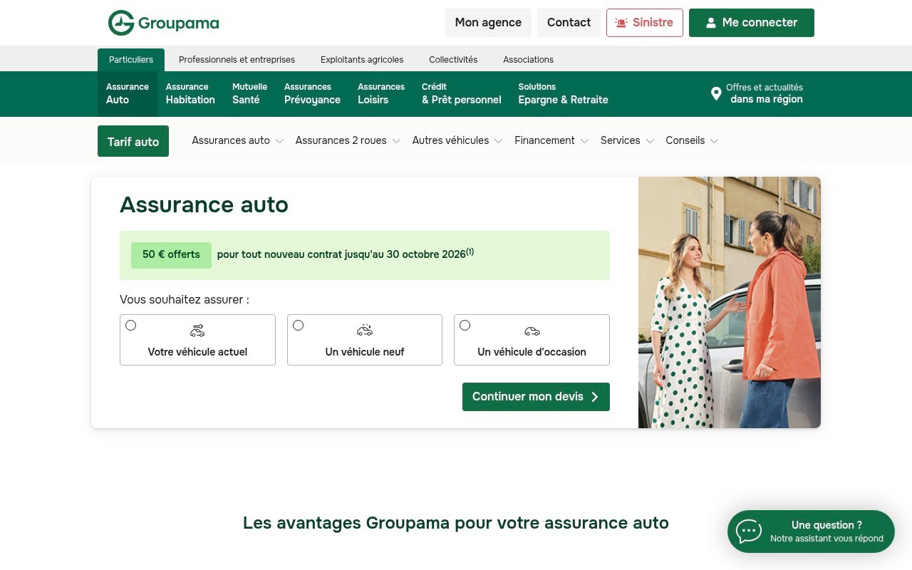 Assureurs traditionnels vs Néo-assureurs : où payer son assurance auto moins cher ? 8 Aperçu du site Groupama